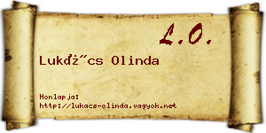 Lukács Olinda névjegykártya